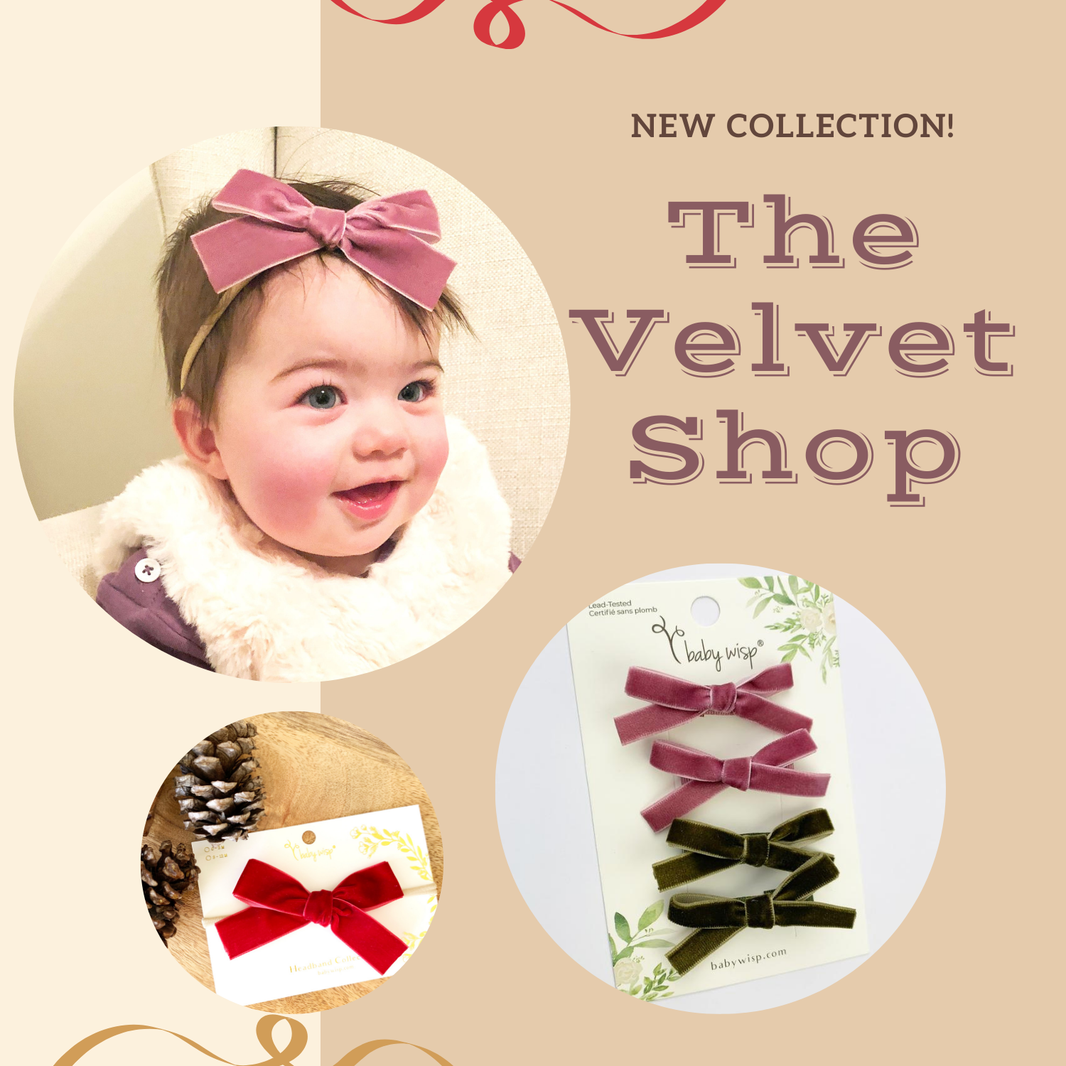 The Velvet Shop is Open VELVET HAIR ACCESSORIES FOR BABY AND TODDLER