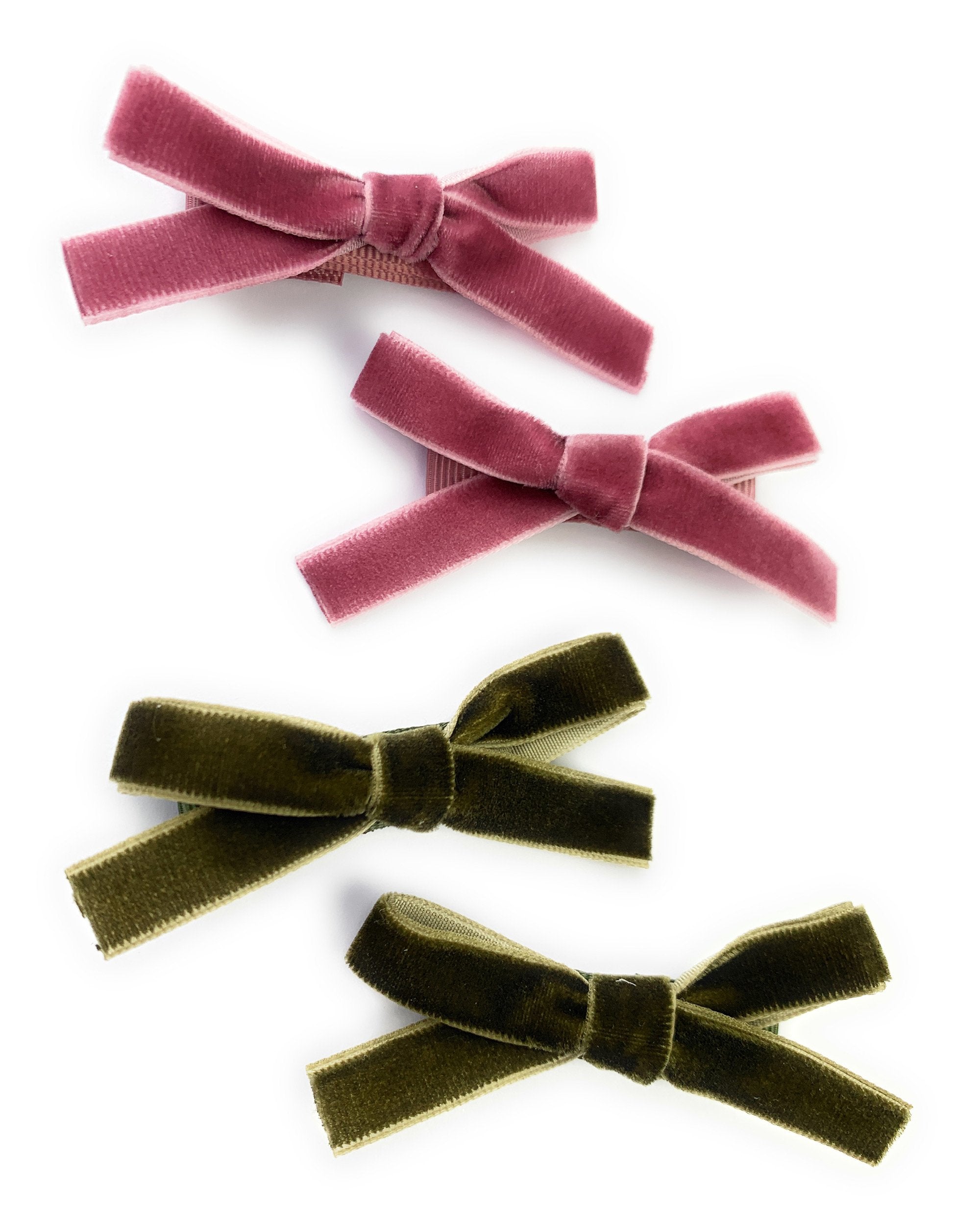 WILLBOND 4 Pieces Velvet Hair Bow