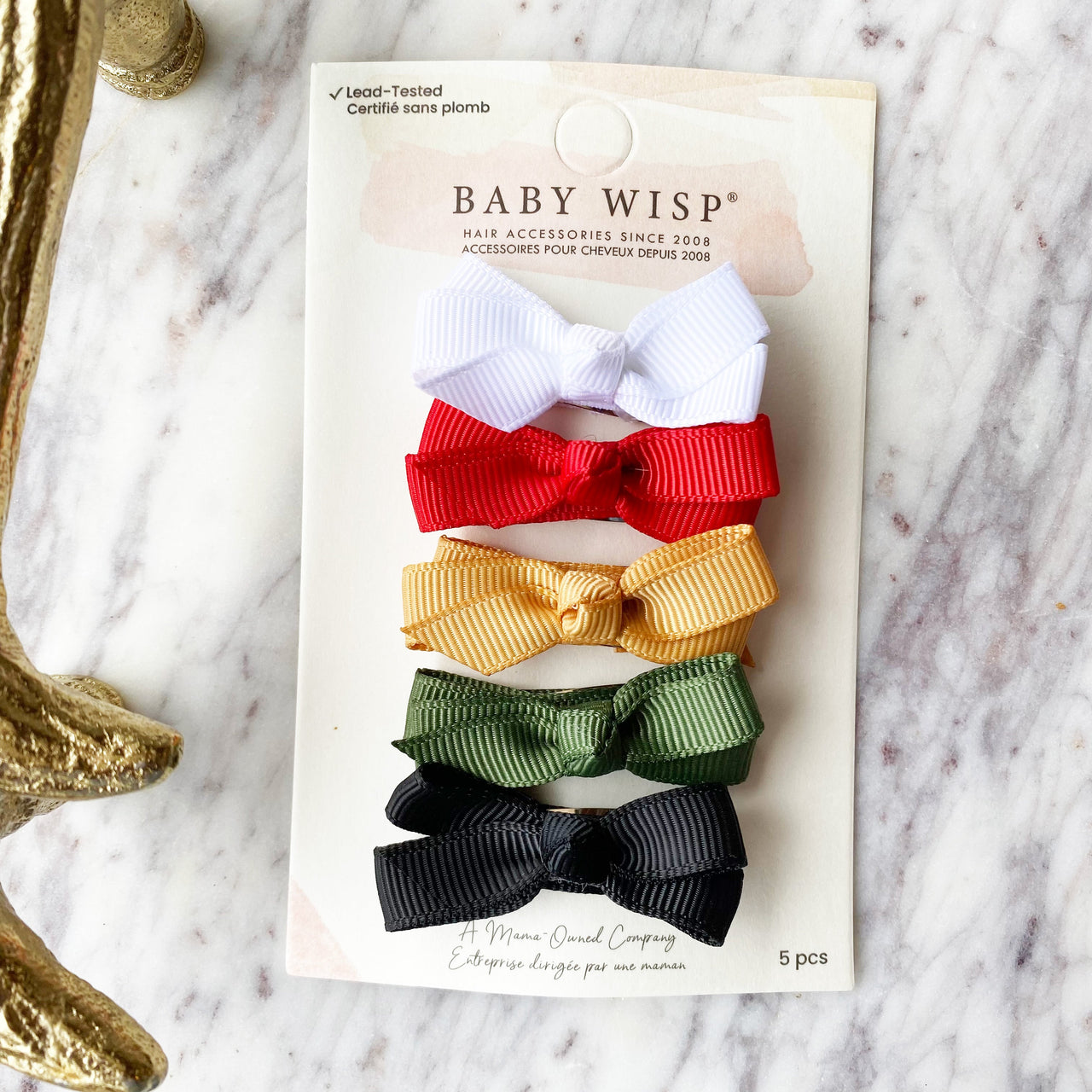 Baby Wisp 10 PC Small Snap Charlotte Hair Bows - Let Live