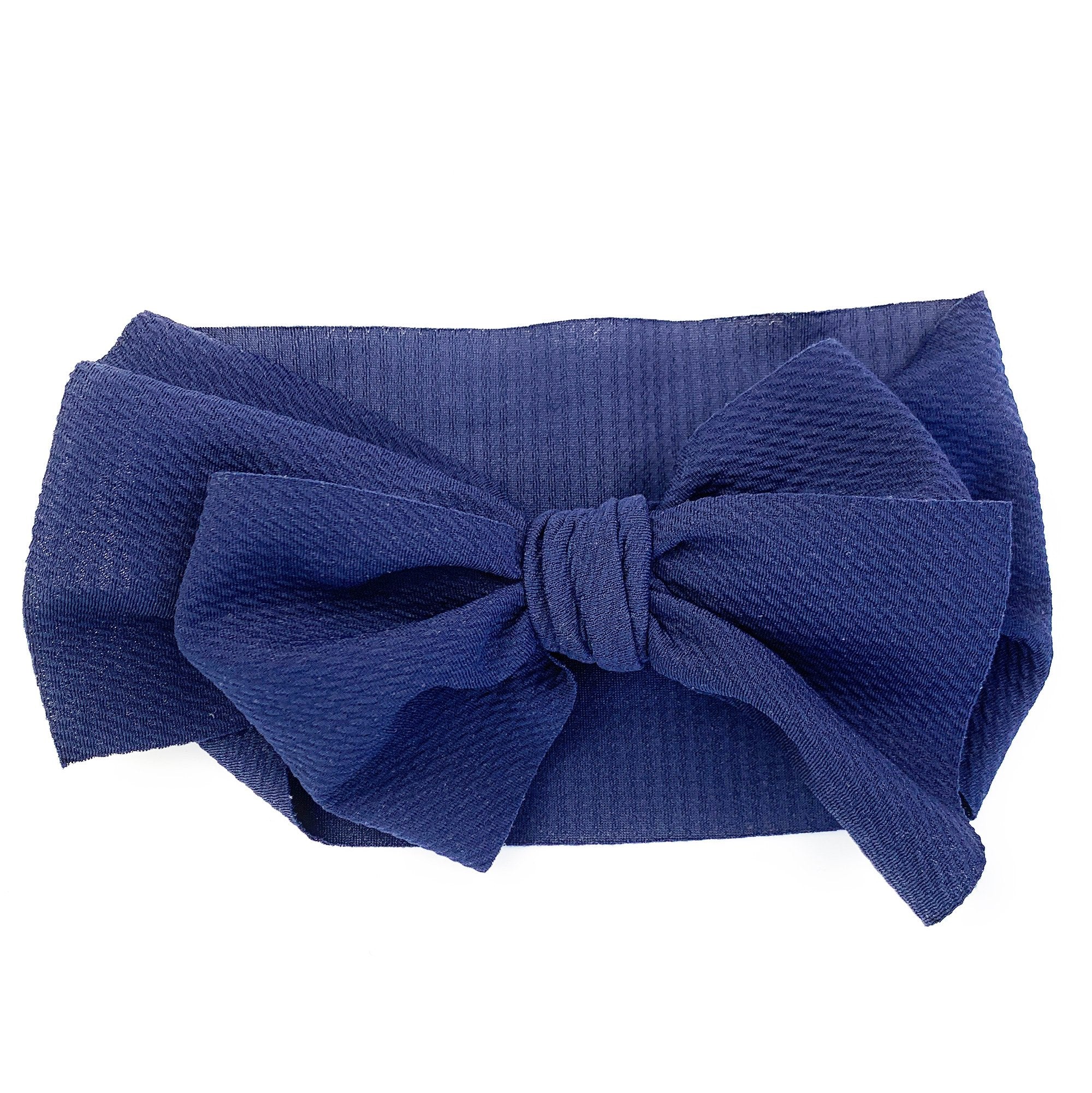 Handmade Extra Large Royal Blue Hair Bow, Royal Blue Hair Bow Texas Size 6 inch (Shown) / Permanently Attached to Headband