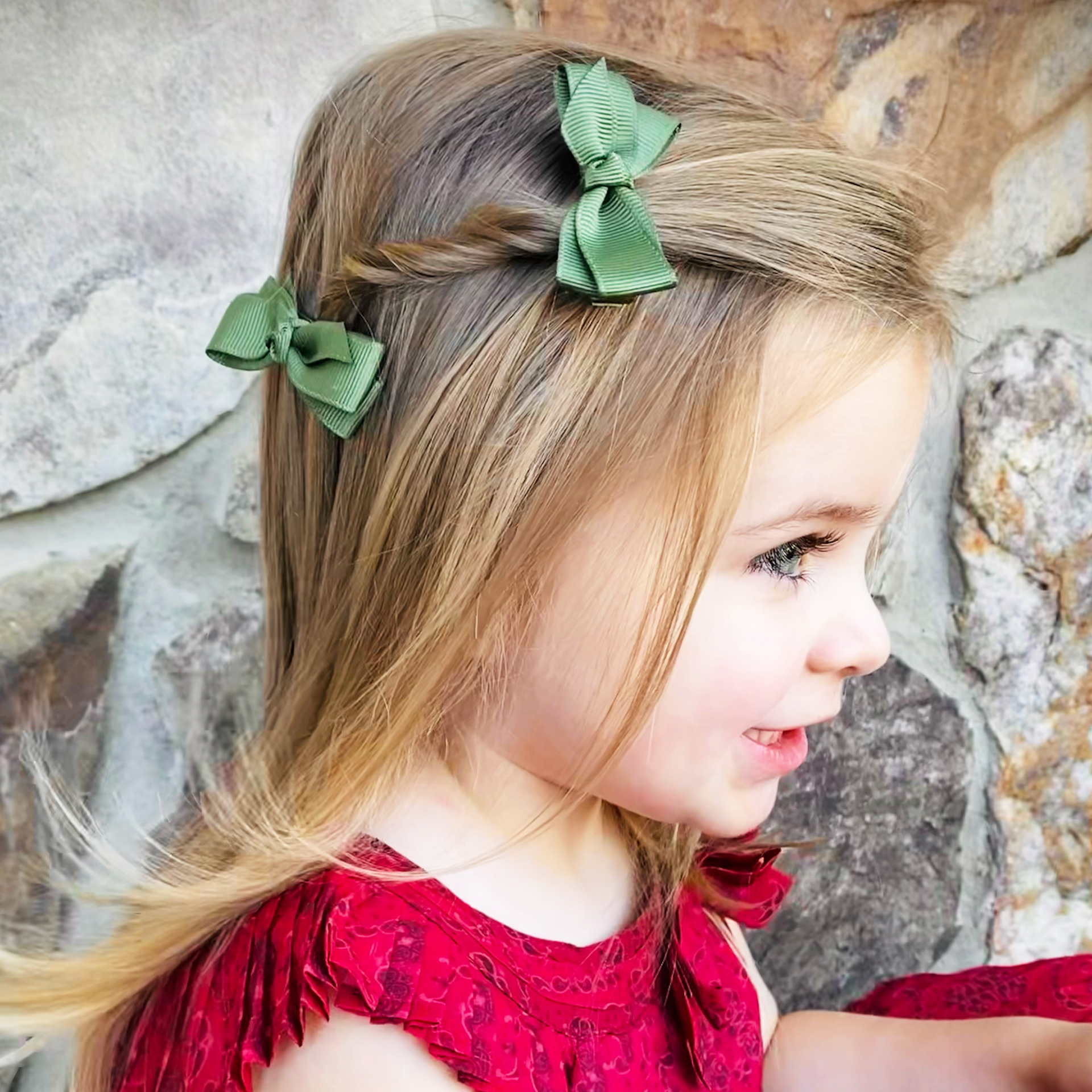 Baby Wisp Pollyanna Toddler Bows - Alligator Hair Clip - Pigtail Pair Black