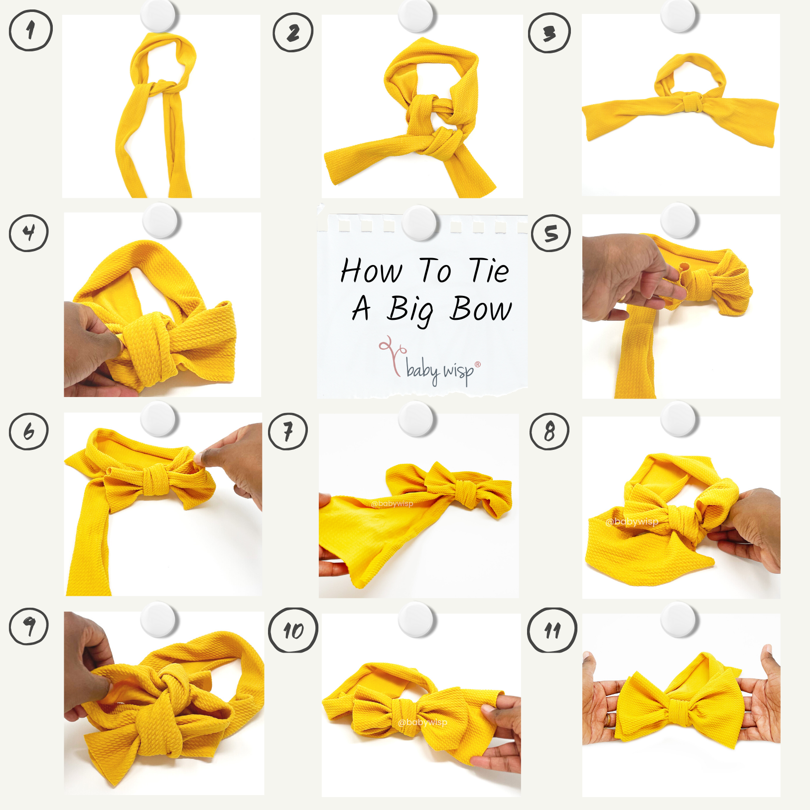 Lana Bow Headband: Step by Step on How To Tie A Big Bow