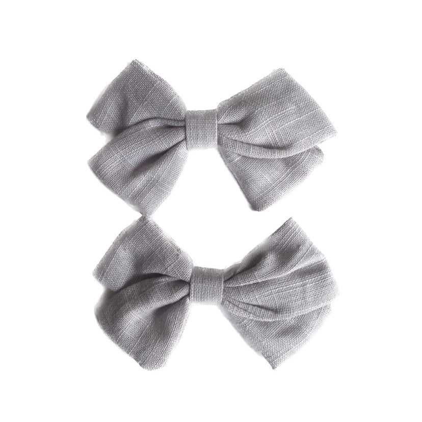 Emma Fabric Bows - Pigtail Bows - Alligator Clip